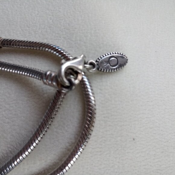 Pandora Sterling Silver 3MM Cable Snake Chain Charm Necklace Lobster Clasp - Picture 3 of 5